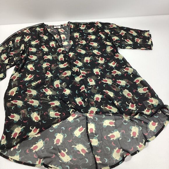 Lularoe Unicorn Sheer Swim Cover Up Kimono S - Picture 7 of 7